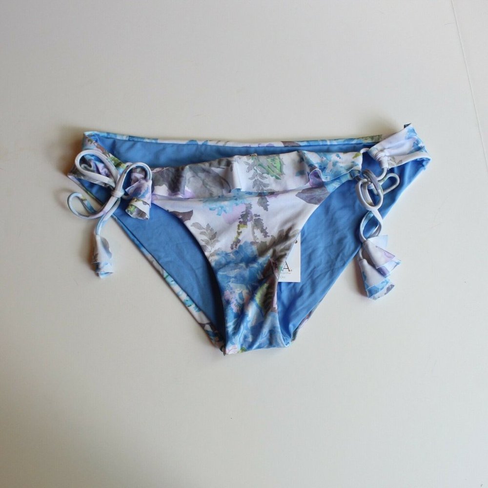 Becca Vintage Floral Tie Side Ruffle Bottom L